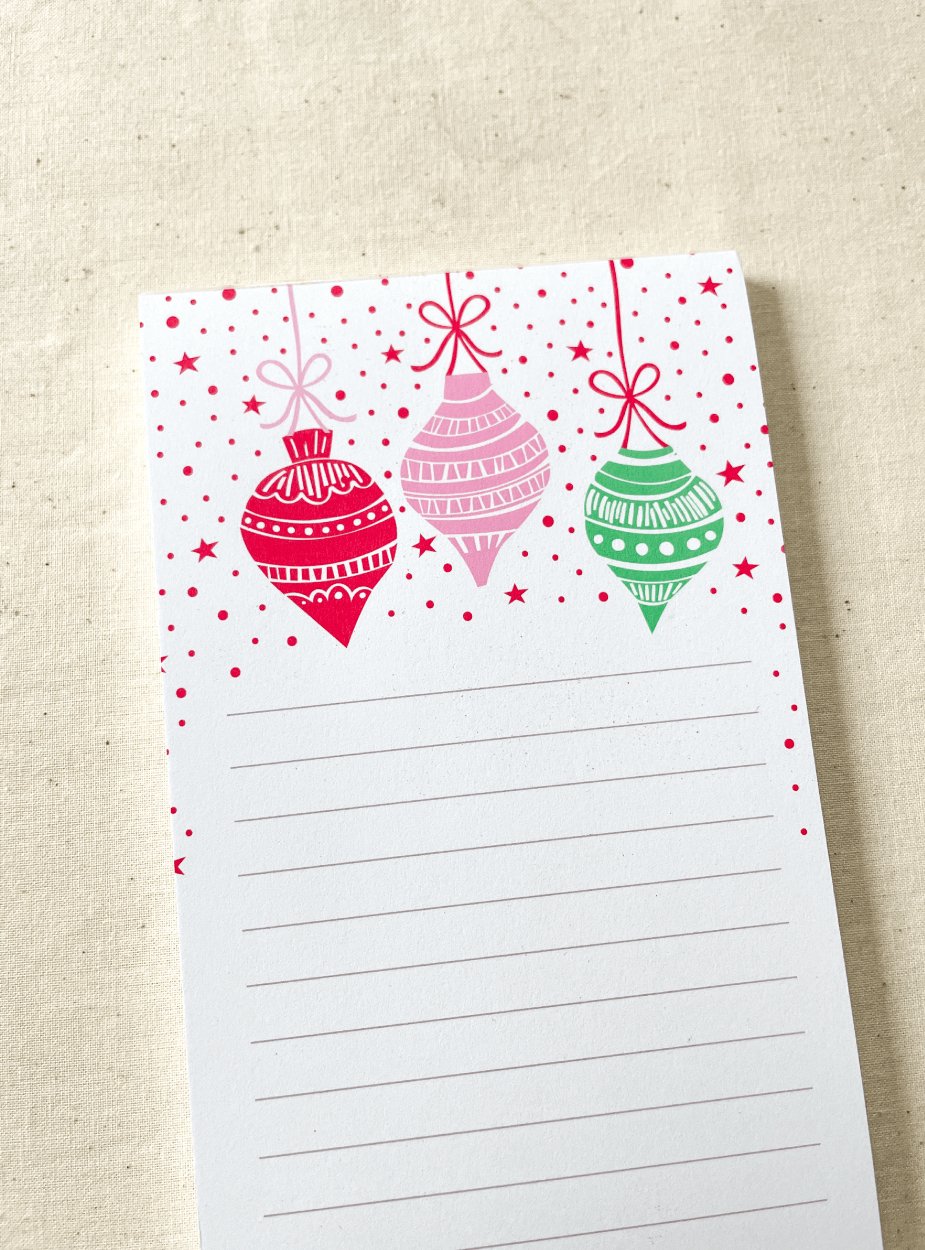 Festive Ornaments Notepad