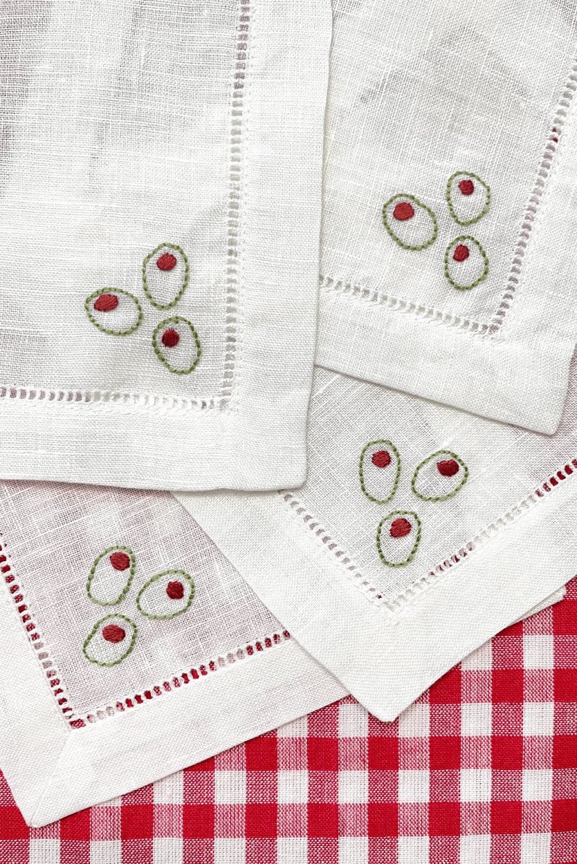 Olive Trio Cocktail Napkins