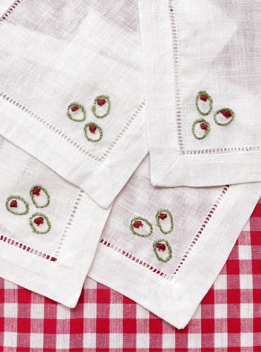 Olive Trio Cocktail Napkins