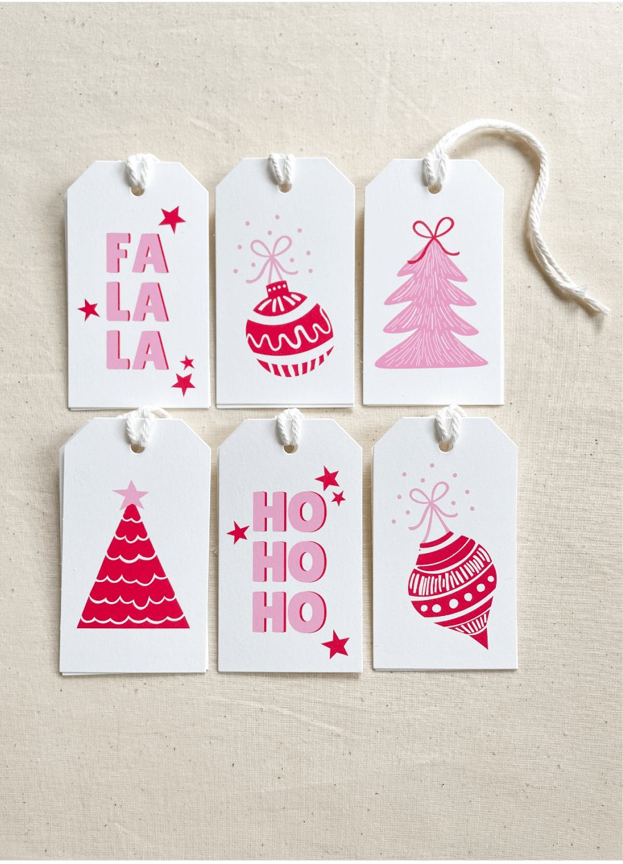 Holiday Pinks & Reds Gift Tags