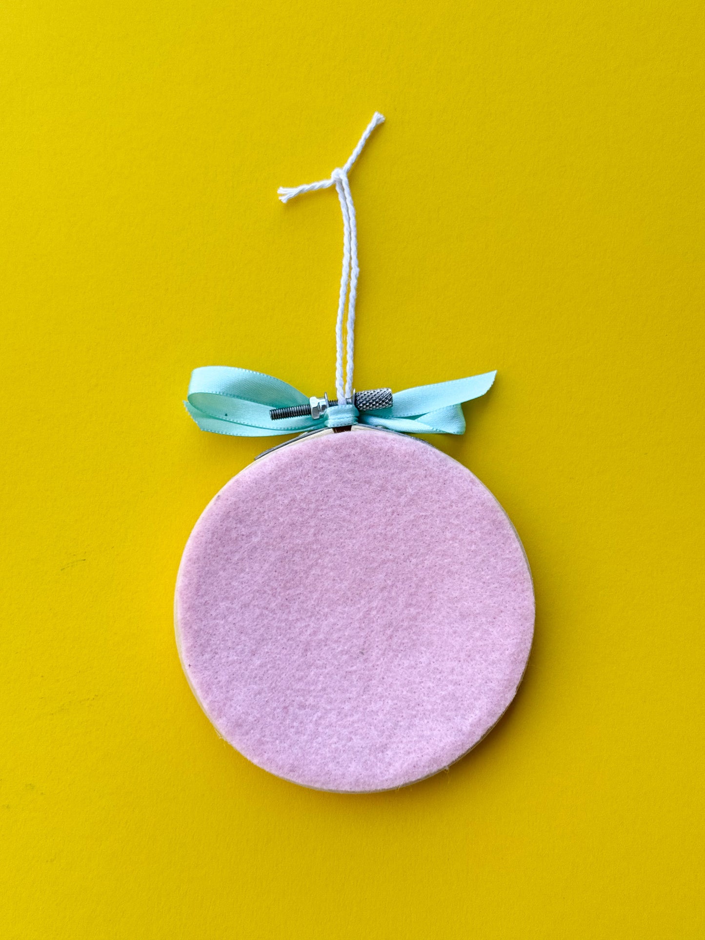 Egg Hand Embroidered Felt Ornament | 4" Hoop