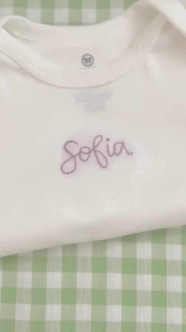 Personalized Baby Outfit | Hand Embroidered Baby Bodysuit | Coming Home Outfit | Baby Shower Gift | Baby Name Outfit