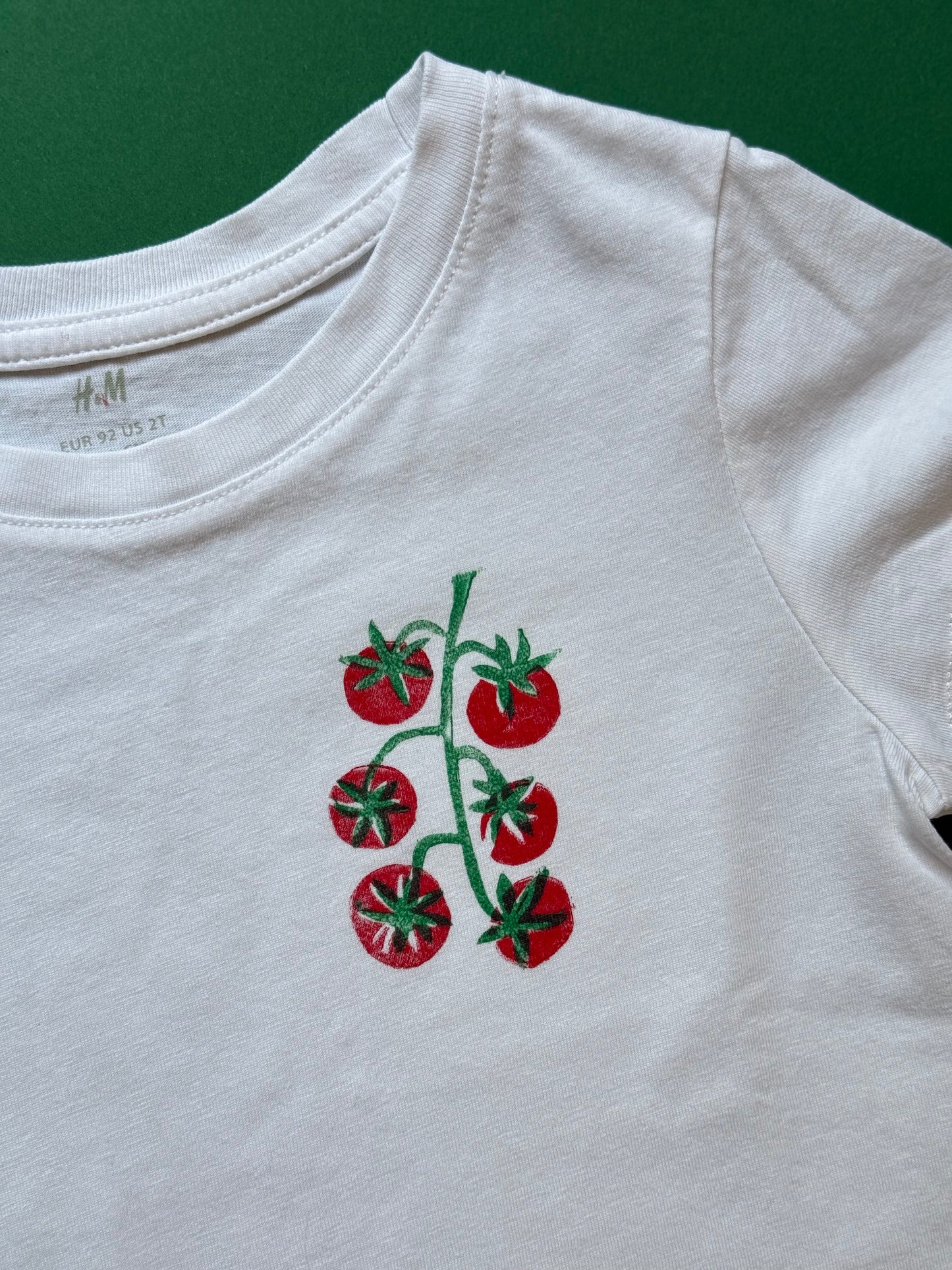 Vine Ripe Tomato Block Print Kid’s T-Shirt | 2T