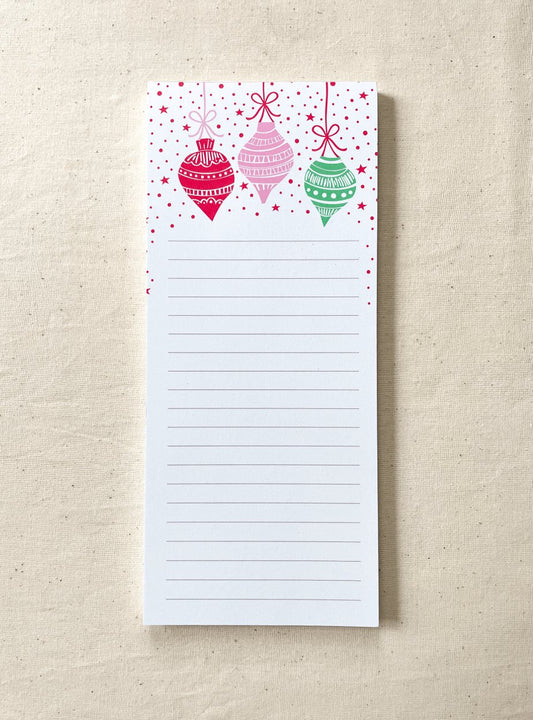 Festive Ornaments Notepad