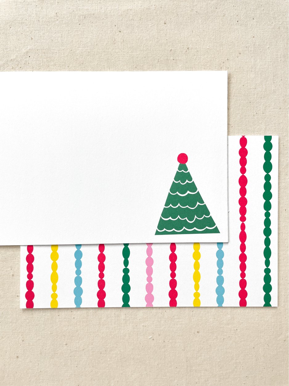 Christmas Trees Flat Cards | Set of 10