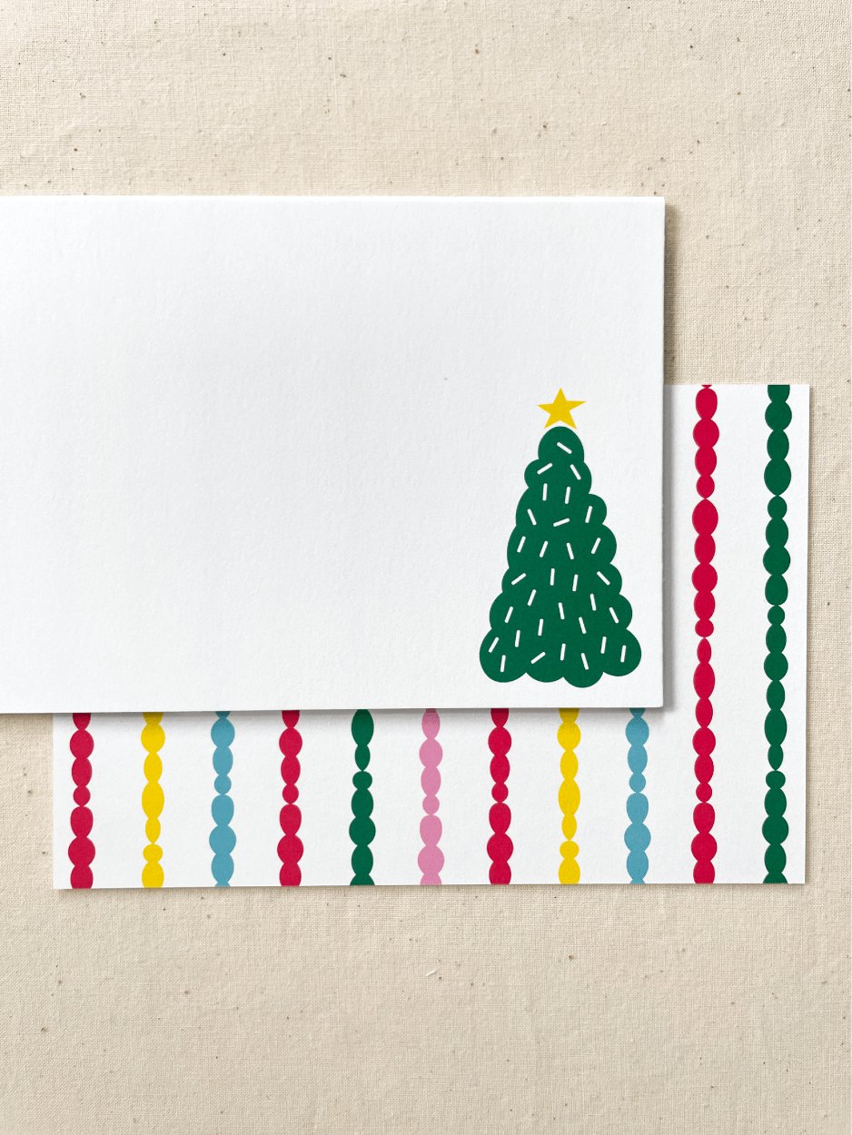 Christmas Trees Flat Cards | Set of 10