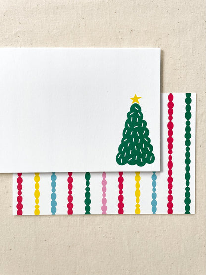 Christmas Trees Flat Cards | Set of 10