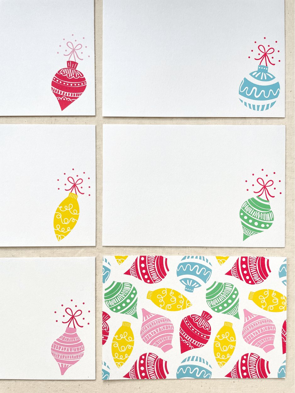Ornaments Flat Cards | Set of 10