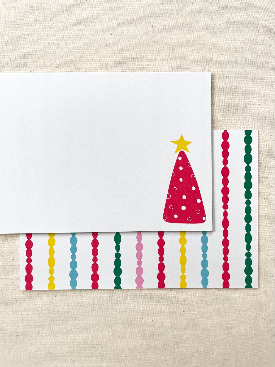 Christmas Trees Flat Cards | Set of 10