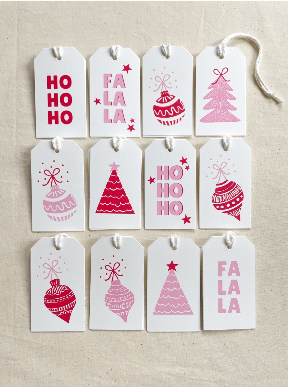 Holiday Pinks & Reds Gift Tags