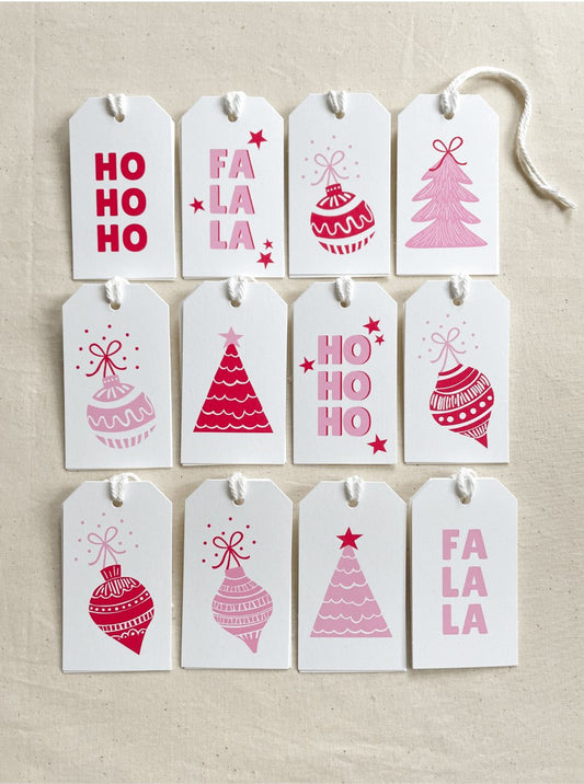 Holiday Pinks & Reds Gift Tags