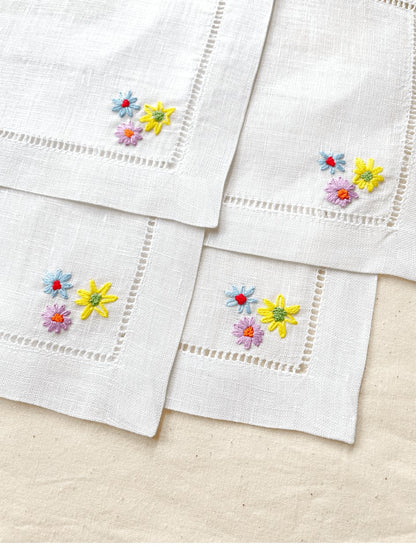 Flowers Trio Cocktail Napkins