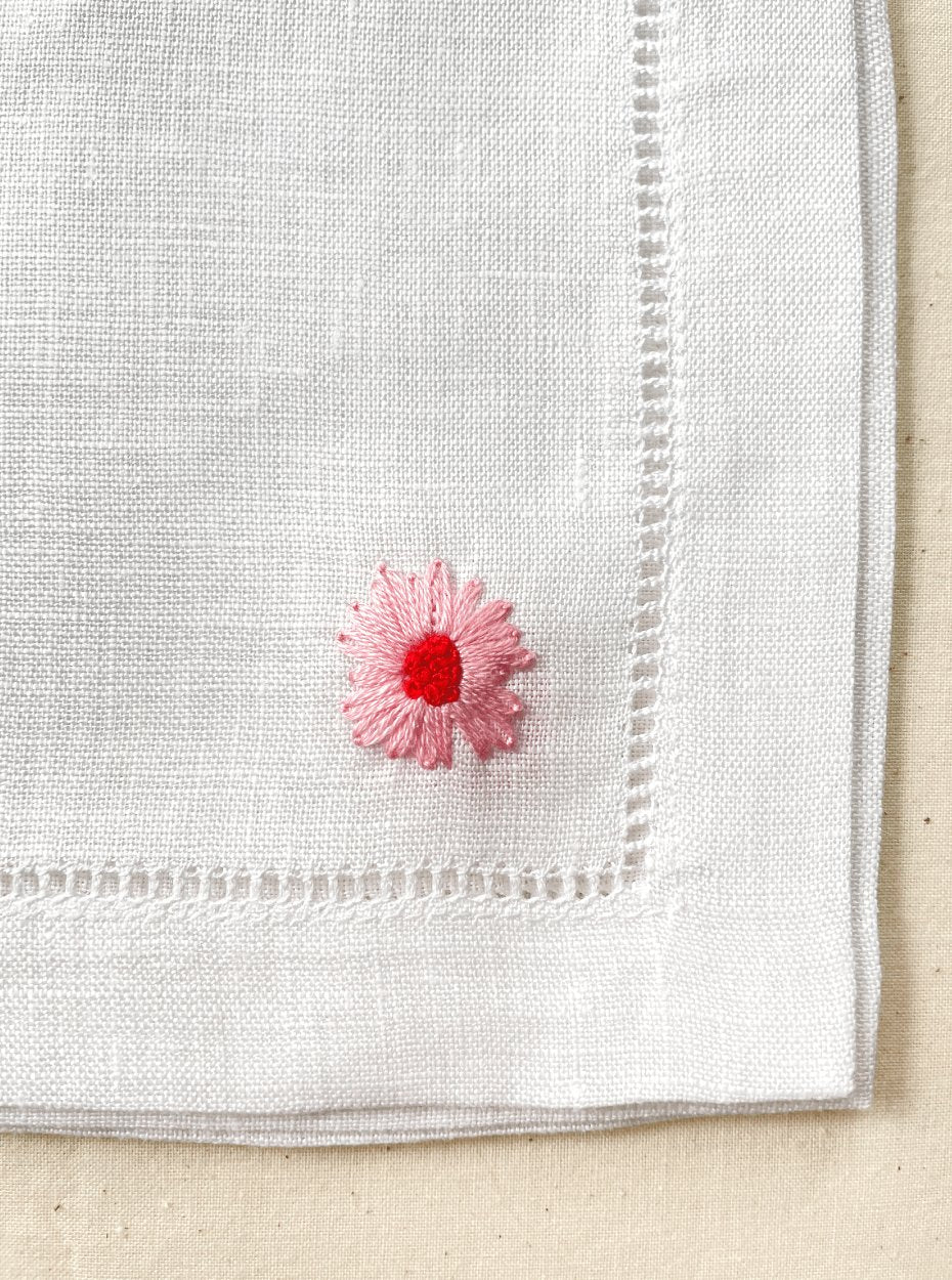 Large Pink Flowers Cocktail Napkins