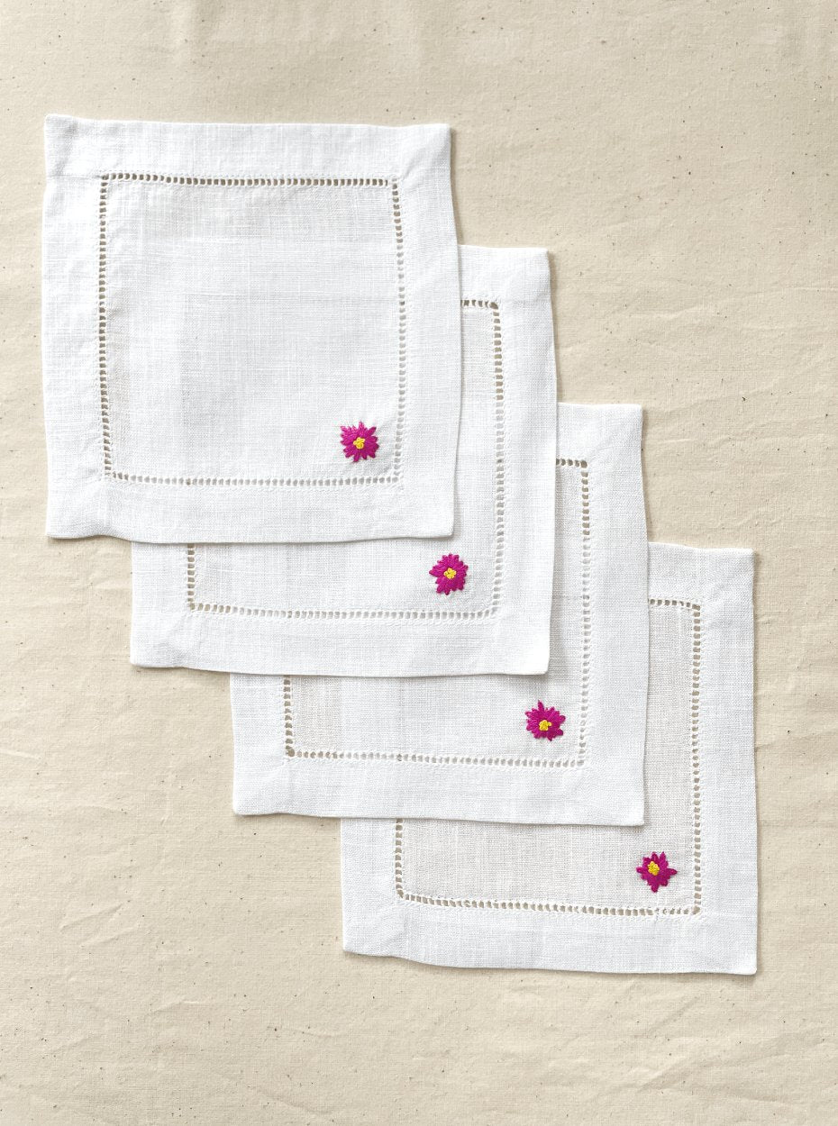 Small Flowers Cocktail Napkins