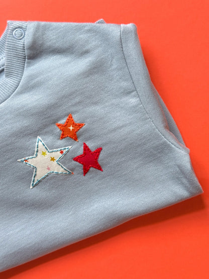 Light Blue Toddler Star Trio Sweatshirt | 12 mos