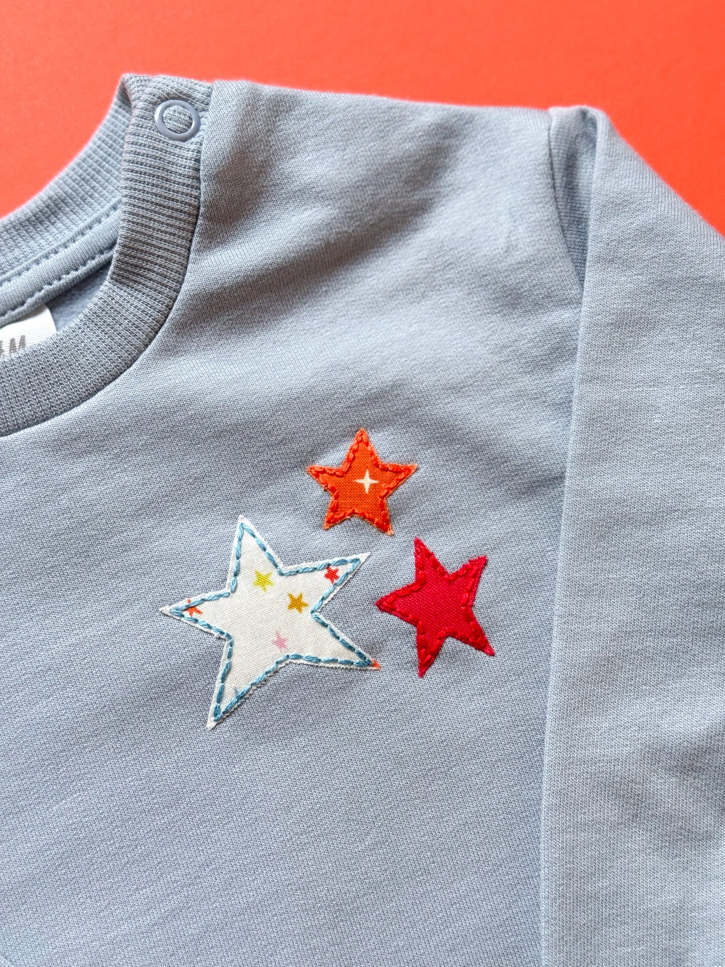 Light Blue Toddler Star Trio Sweatshirt | 12 mos