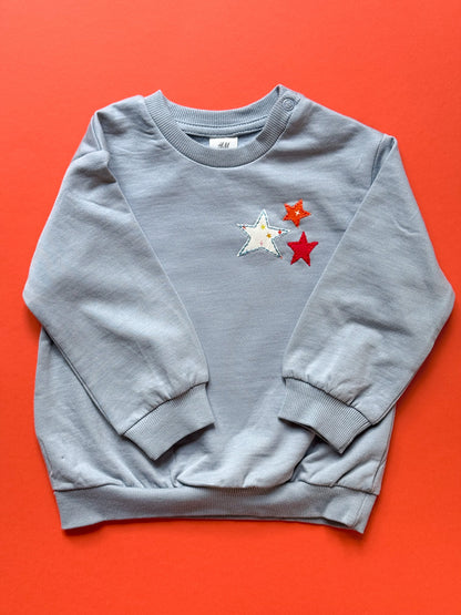 Light Blue Toddler Star Trio Sweatshirt | 12 mos