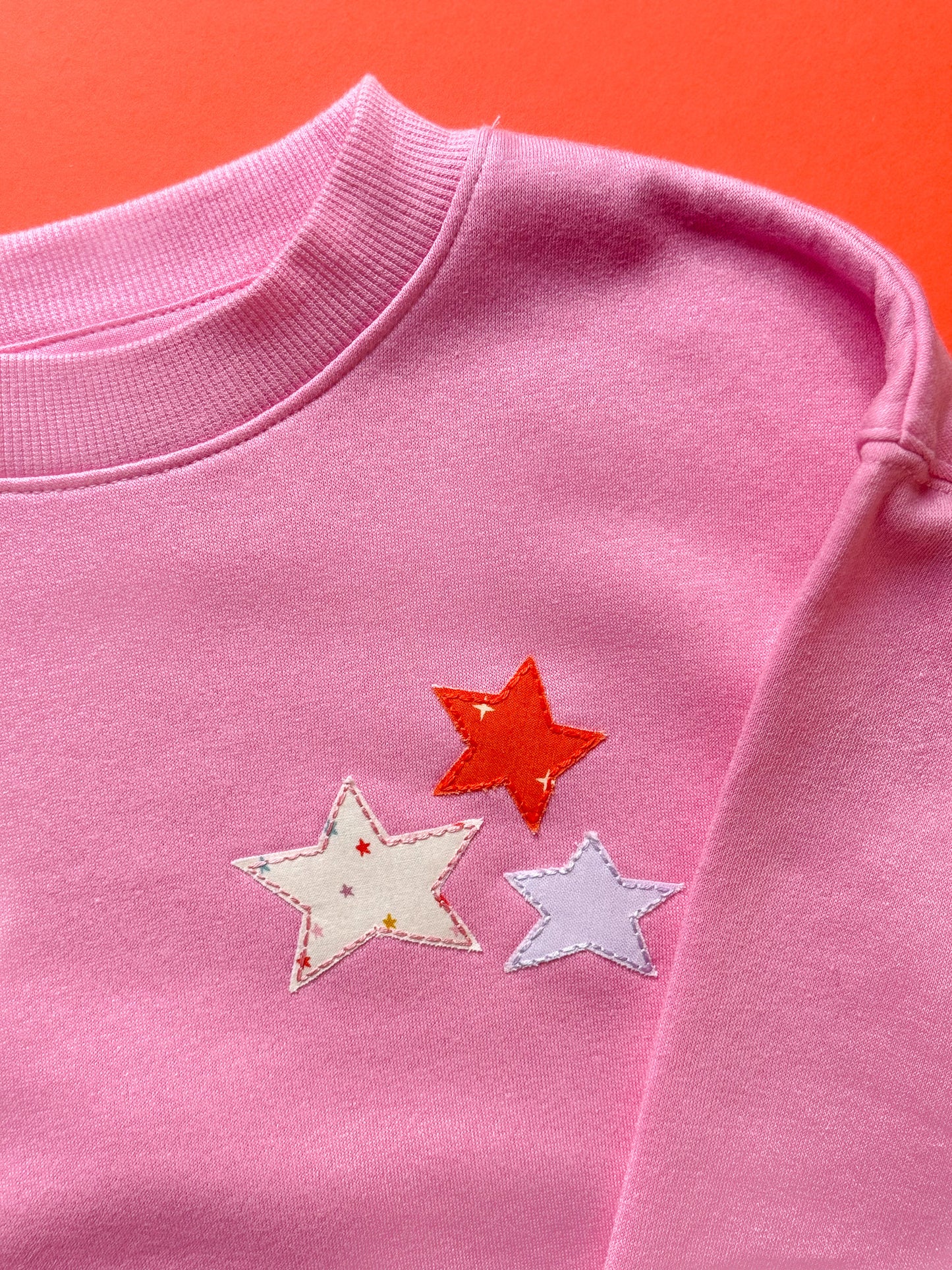 Star Trio Pink Kids Sweatshirt