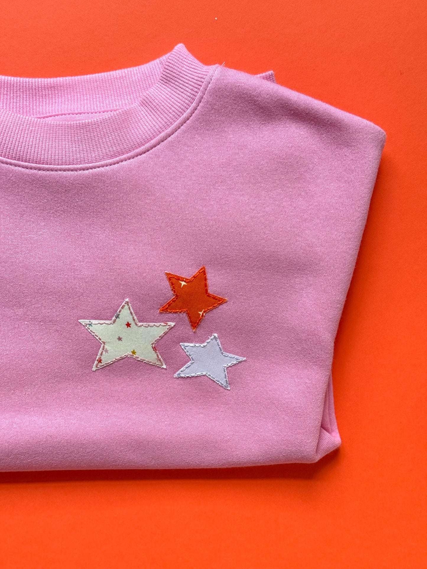 Star Trio Pink Kids Sweatshirt