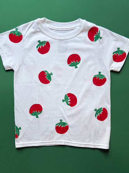 Scattered Tomatoes Block Print Kid’s T-Shirt