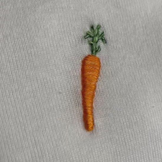 Hand Embroidered Gerber Onesie®™ | Baby Gift | Food Baby | Carrot | Fruits & Veggies | Baby Outfit | Carrot Cake | Orange | Handmade