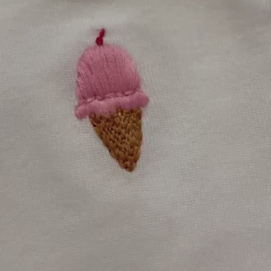 Hand Embroidered Gerber Onesie®™ | Baby Gift | Food Baby | Ice Cream Baby | Baby Outfit | Dessert | Ice Cream Party | Handmade
